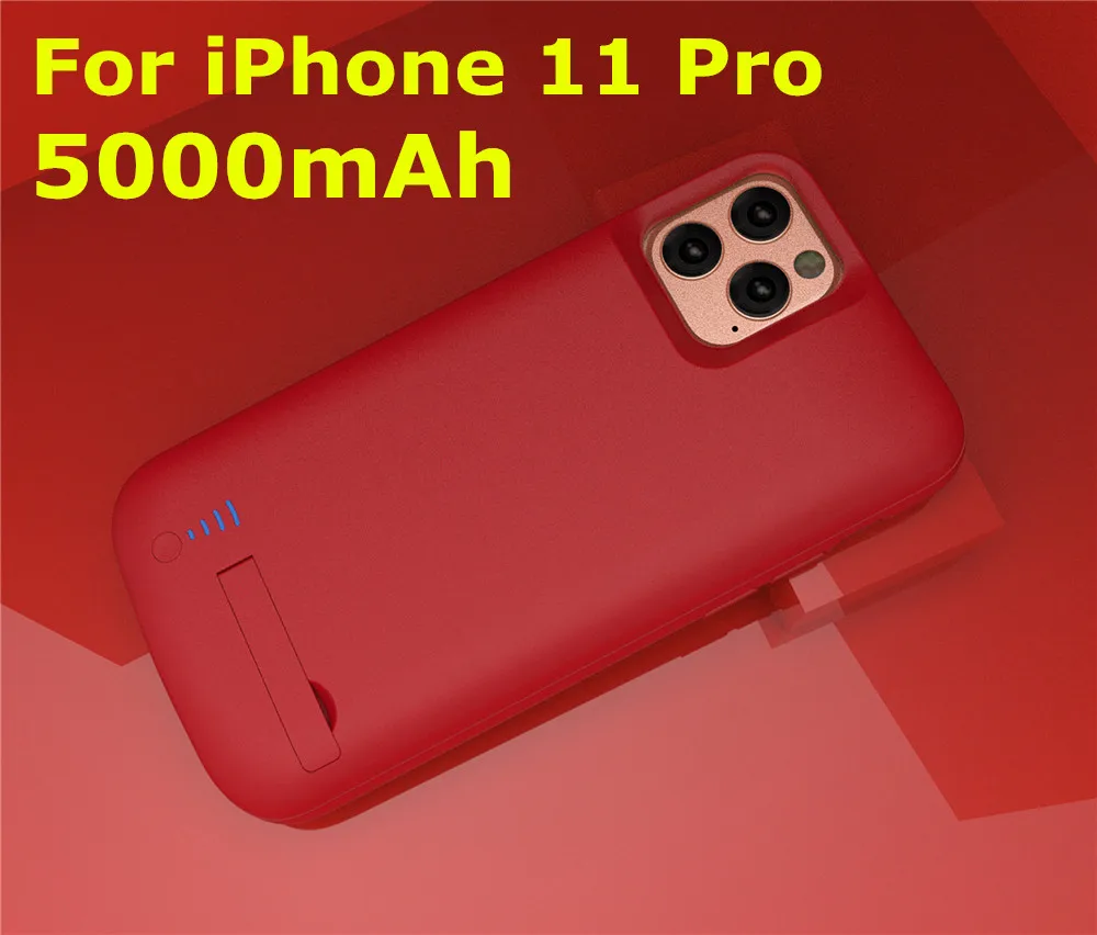 NTSPACE для iPhone 11 Pro Аккумулятор max зарядное устройство Чехлы резервного питания банк ударопрочный зарядный чехол для iPhone 11 Pro power Case - Цвет: 5000mAh for 11 Pro