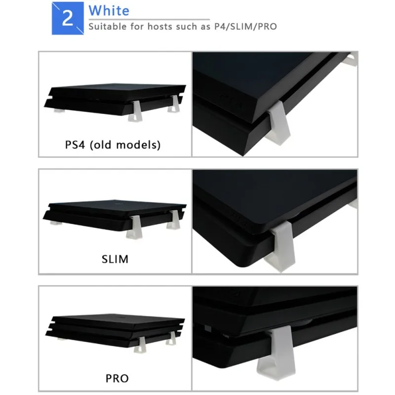 Дизайн для PS4 горизонтальная консоль подставка держатель карты памяти - Цвет: SLIM White small