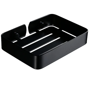 

304 Stainless Steel Soap Holder Bathroom Shampoo Basket Shelf Wall Mounted Soap Dish Rack Bathroom Shelf Soap Box Black