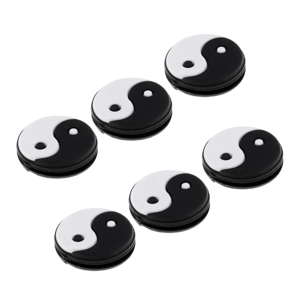 12Pcs Silicone Yin Yang Tennis Racquet Vibration Dampener,Tennis String Shock Damping