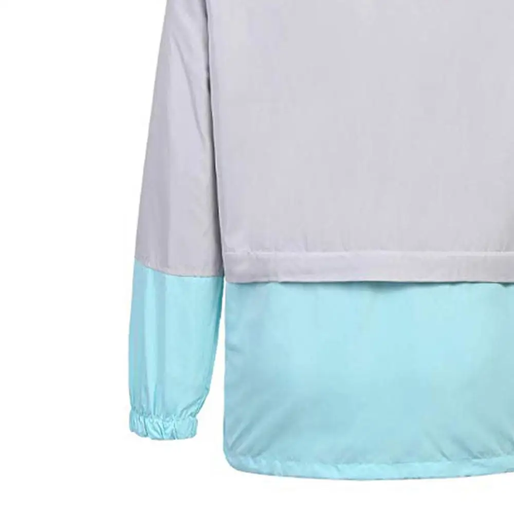 Jacket Outwear Women Long Sleeve Patchwork Thin Skinsuits Hooded Zipper Casual Sport Coat Outdoor Spring Autumn Windbreaker Coat