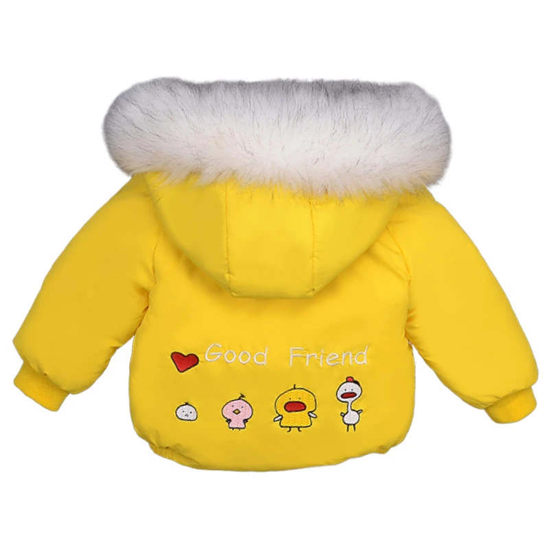 

Cute Children Coat Autumn Winter Baby Boys Girls Hooded Fur Jackets Cartoon Warm Outerwear Infant Clothes Toddler Kids Parka 1Y