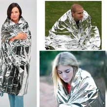 

Waterproof Emergency Survival Rescue Blanket Foil Thermal Space First Aid Sliver Outdoor Rescue Curtain Military Blanket Survive