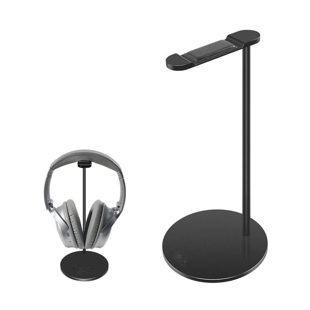 Universal Headphones Stand Holder for New Bee Headset Earphone Display Rack Hanger Bracket Aluminum Cowhide Leather Silicone Pad