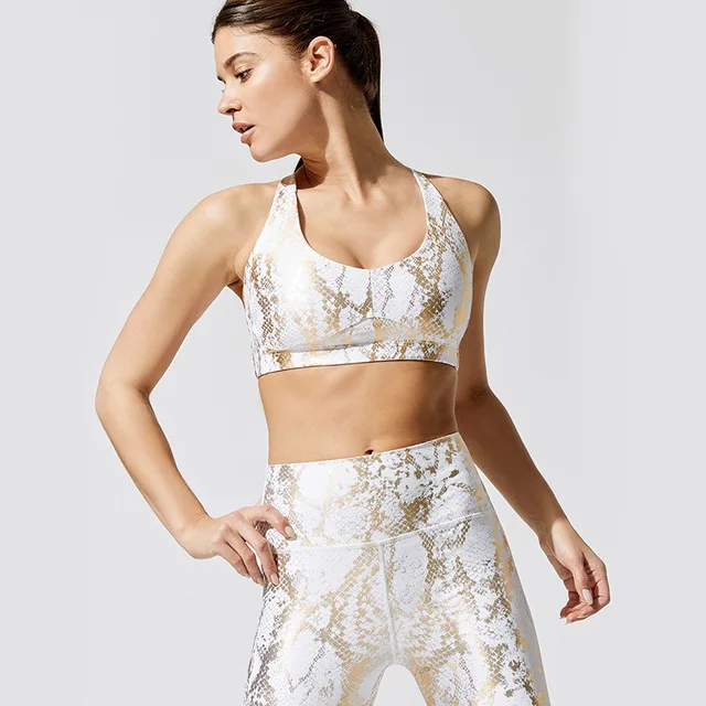 SALSPOR Women Yoga 2 Piece Sets Snake Pattern Gym Sports High Waist Tracksuits Suits Woman Fitness Exercise Outdoor Cycling Suit