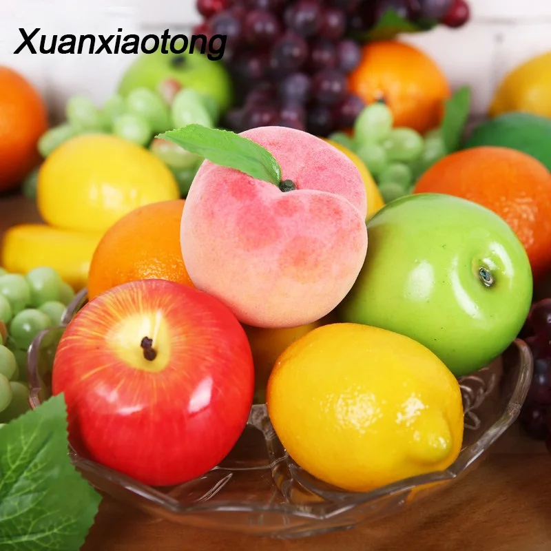 

Xuanxiaotong Real Touch Apple Artificial Fruit Halloween Christmas Decorations for Home Simulation Mango Cherry Ornament Craft