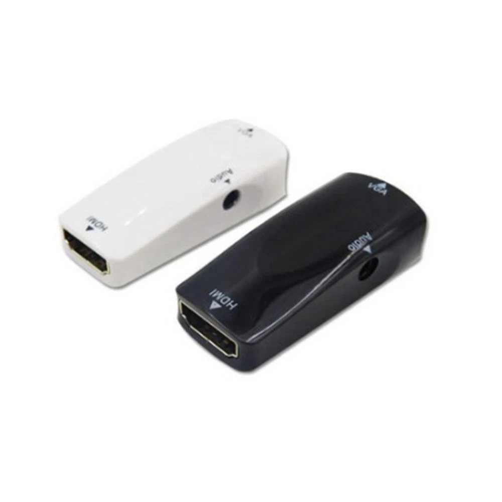 HDMI Женский к VGA мини адаптер 1080P FHD с аудио кабелем HDMI2VGA конвертер для ПК ноутбука