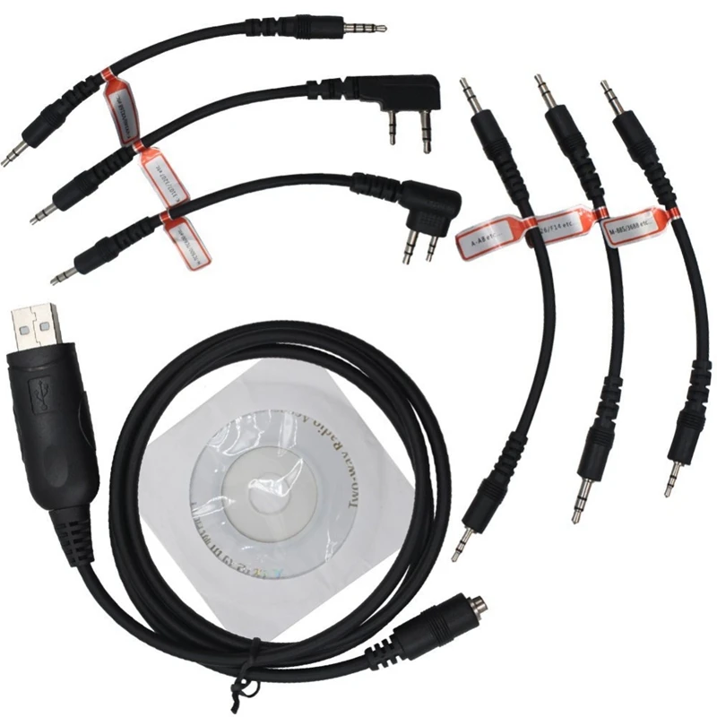 Полный Usb-кабель 6 в 1 для Motorola Hyt Icom Baofeng Puxing Kenwood Yaesu Walkie Talkie Radio Date Transceiver Cabl |