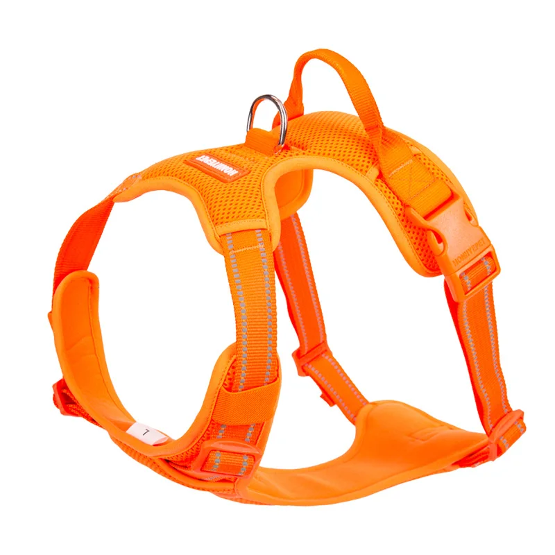 Truelove, поводок для собак, большой, маленький, для питбуля, светоотражающий, для безопасности, для собак, автомобильный, для собак, для спорта, не тянет, жилет хаски - Цвет: Orange dog harness