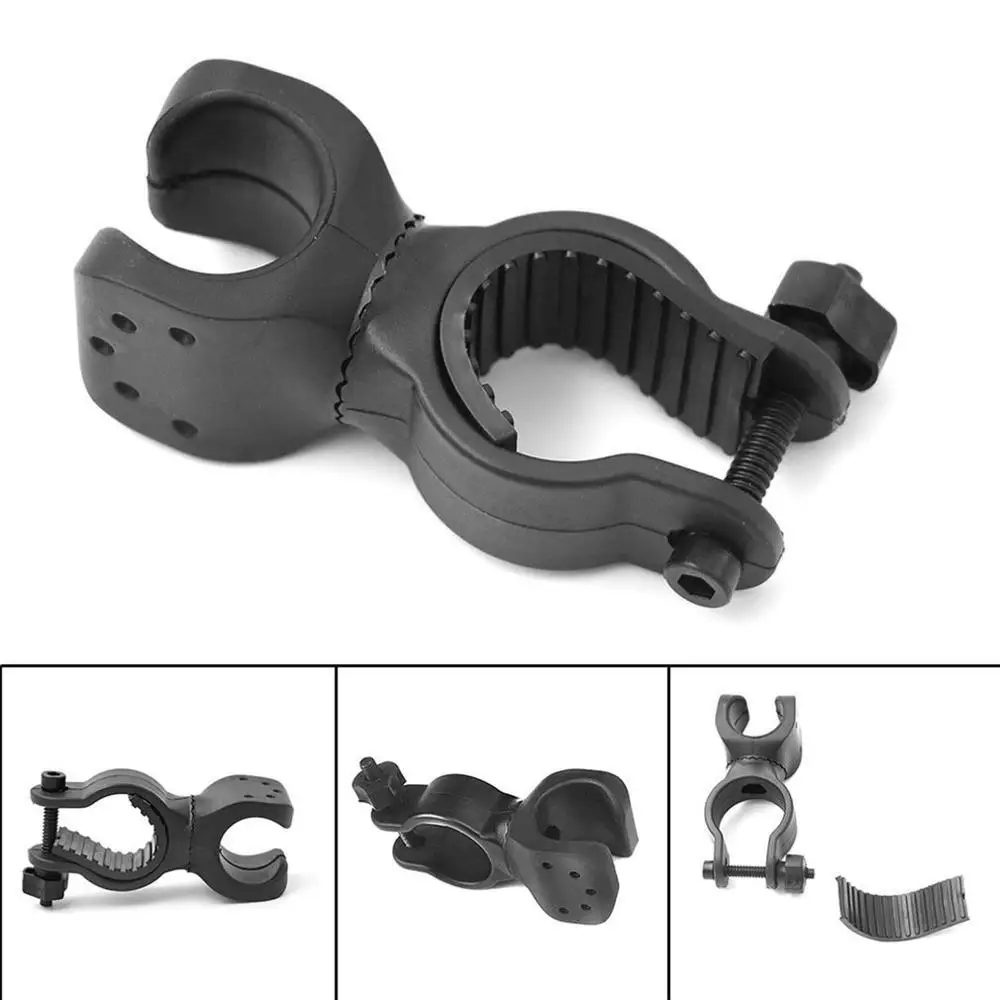 360 Degree Rotation Bicycle Headlight Holder MTB Road Bike Cycling Bike Front Light Mount Bracket Clip Flashlight Rack