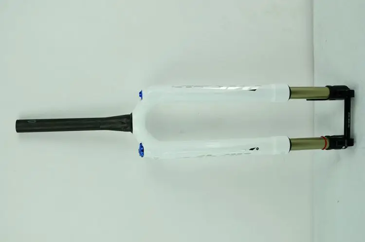 PASAK MTB горный велосипед из углеродного волокна вилка амортизатор 27,5 29 дюймовая подвеска перевернутая газовая воздушная вилка через ось дисковый тормоз - Цвет: 27.5 light white