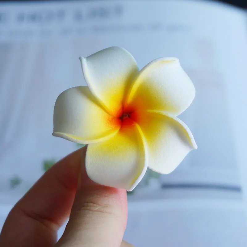 Woman Artificial Flower Hairpins Wedding Bridal Hair Clip Hawaiian Plumeria Foam Headdress Holiday Seaside Headwear Mom Gifts hair clips for long hair