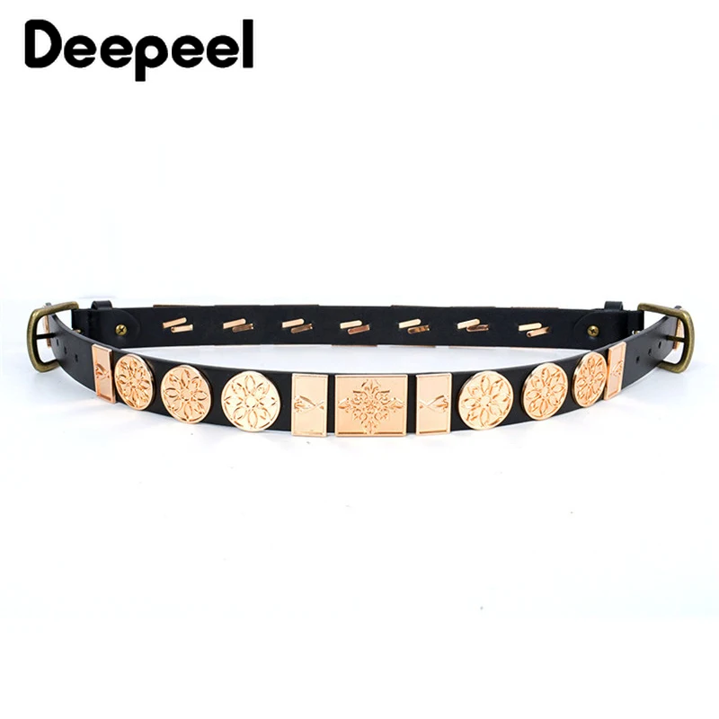 Deepeel, 1 шт., 3 см* 115-125 см, китайский Ретро Харадзюку, ремень из искусственной кожи для мужчин, дикие, унисекс, декоративные ремни, металлические аксессуары для украшений