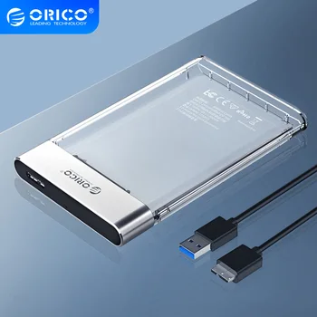 

ORICO HDD Case New 2.5 inch Transparent Add Metal SATA to USB 3.0 Hard Disk Case Tool Free 6Gbps Support 4TB UASP Case Hd Box