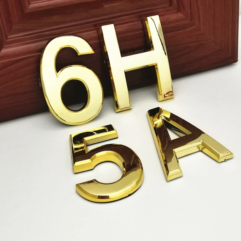 7cm House Address Number 3D Digits Numeral Plate Door Plaque Sign Sticker for Family Hotel Apartment Home Street Label | Дом и сад