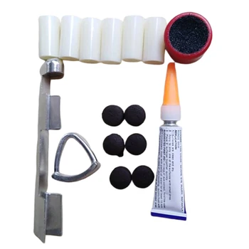 

Leather Head Pool Cue Repair Tool Set Tip Sander Billiard Supplies Shaping Practical Polishing Durable Glue Ring Entertainment