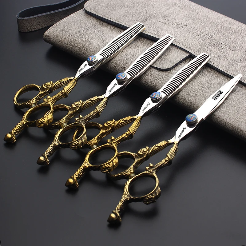 Professional Flying Dragon Hair Baber Hairdressing Scissors Barber 5/6/7 inch Cutting Set Thinning Willow Leaf | Красота и здоровье