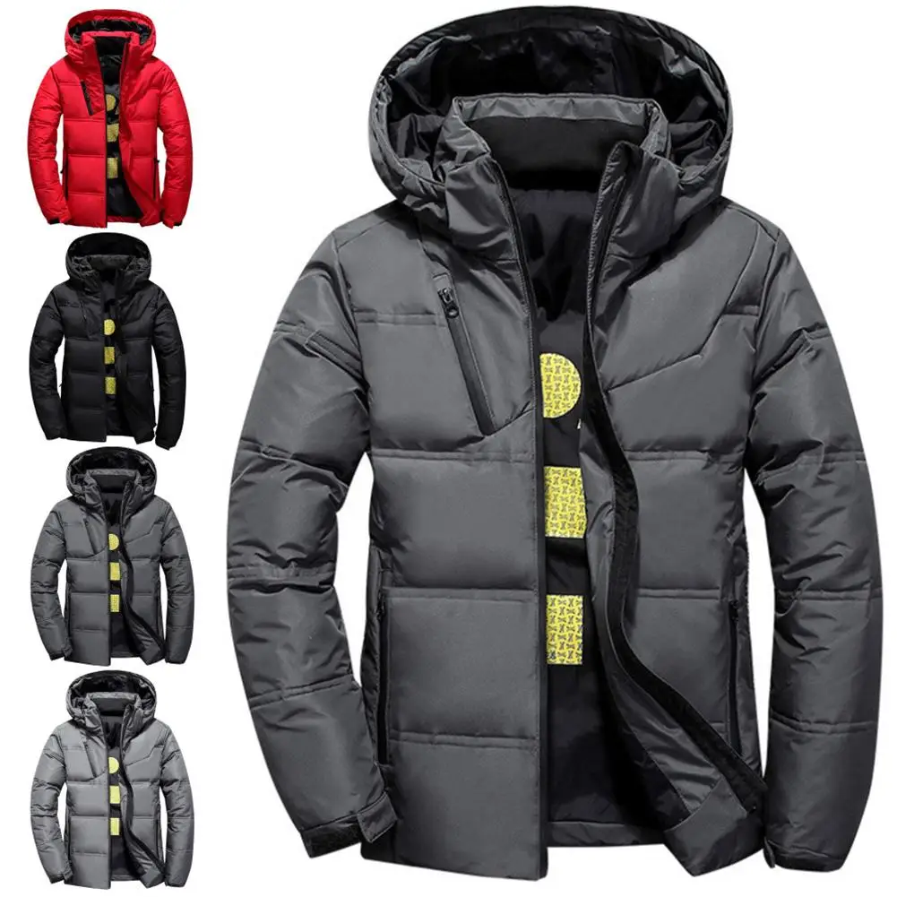 

2019 New Casual Mens Jackets Coat Winter Warm Jacket Coat Patchwork Jacket Hooded Jacket Streetwear Coats Men Outerwear Coats