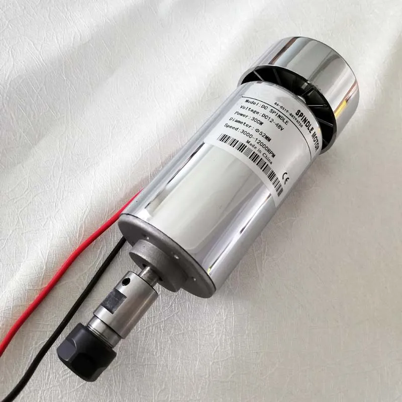 300 Вт мотор шпинделя Dc12-48V Er11 12000 об/мин 0.3Kw фрезерный станок с неподвижным шпинделем мотор шпинделя Cnc мотор шпинделя