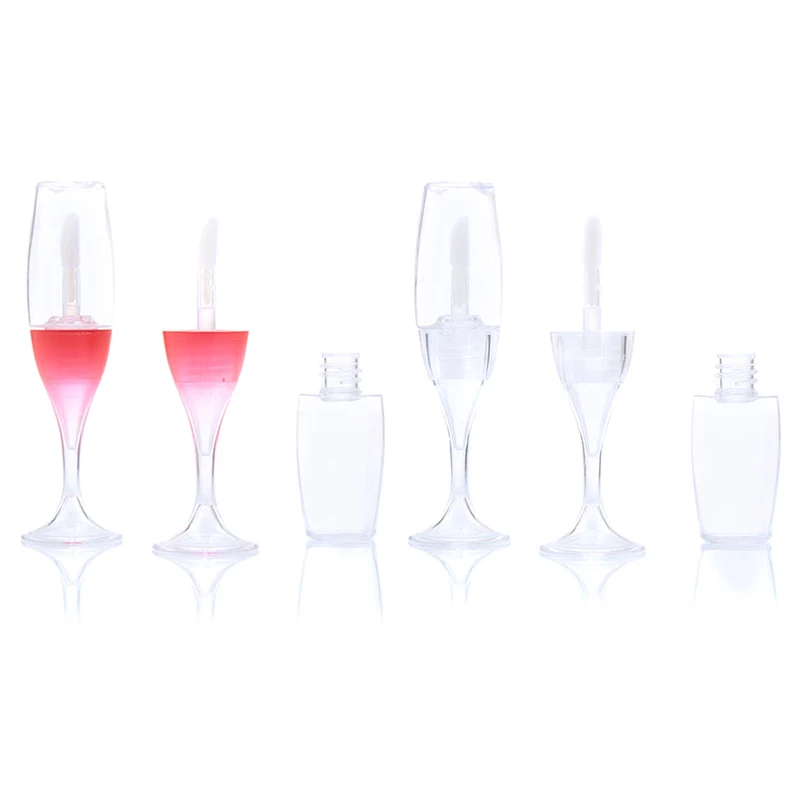 

New Ceative 8ML Mini Wine Glass Shape Lip Gloss Tube Empty Refillable Lipstick Cosmetic Container Tool Makeup Organizer