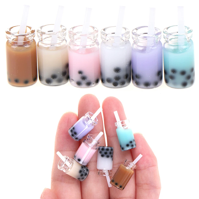 

Kitchen Toy 6Pcs/Lot 1:12 Doll House Miniature Tea With Milk Cups Food Drink Beverage Toy Decoration Dollhouse Accessories