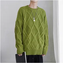 ^^Best Offers Autumn New Sweater Men Warm Fashion Solid Color Casual Plaid Pullover Men Streetwear Wild Loose Knit Sweter Man Clothes M-2XL ^^Best Offers Autumn New Sweater Men Warm Fashion Solid Color Casual Plaid Pullover Men Streetwear Wild Loose Knit Sweter Man Clothes M-2XL