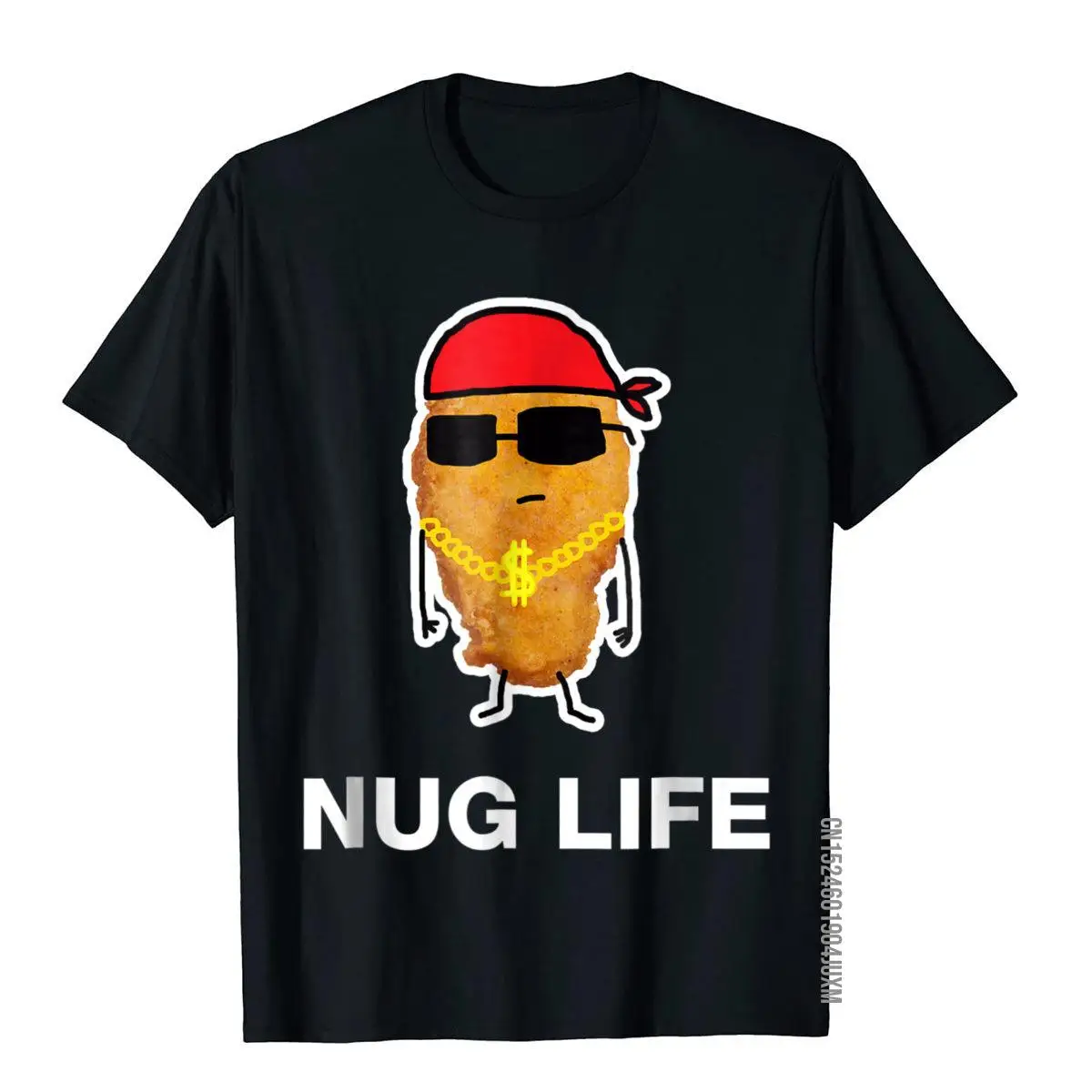 Funny Nug Life chicken nugget T-Shirt__97A3505black