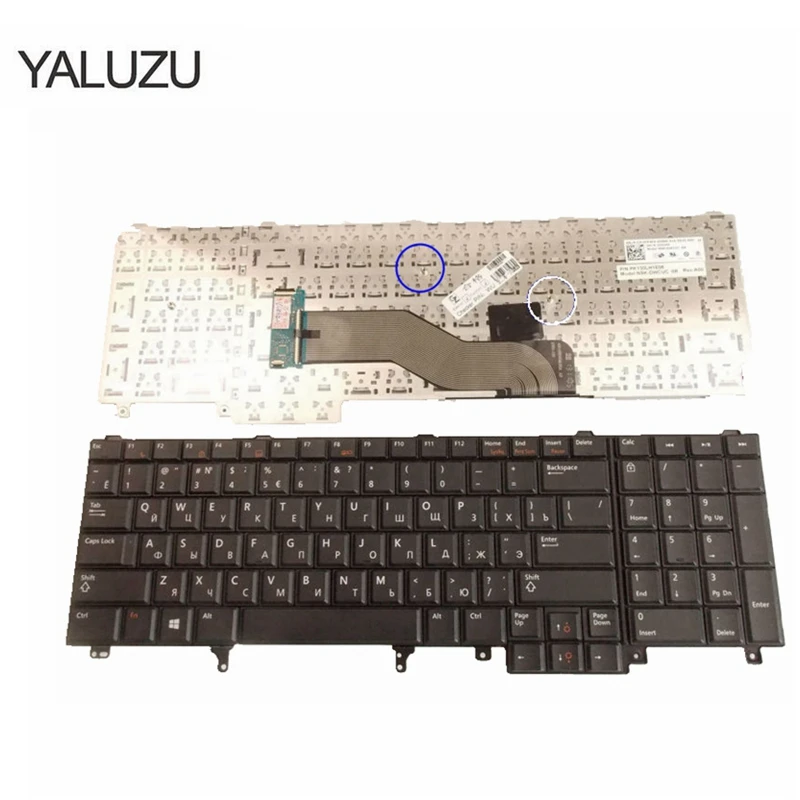 Новая русская версия клавиатуры YALUZU для ноутбука Dell Latitude E6540 E6520 M4800 M6800 E5520M без