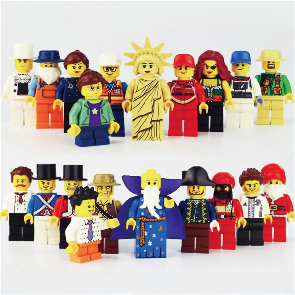

20 Types Urban Professional Dolls Children Educational People Figure Building Blocks