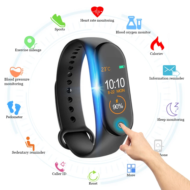 

M4 Smart band 4 Fitness Tracker Watch Sport bracelet Heart Rate Blood Pressure Smartband Monitor Health Wristband