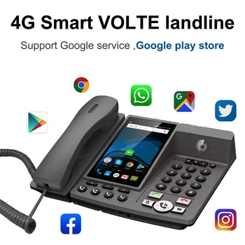 

LTE 4G Smart landline phone Fixed GMS SIM Wireless Telephone universal elderly videocall fone for home office fixed Telefone