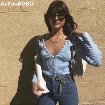 

Harajuku vintage ins hot pink blue candy color cute Pearl button v neck Cardigan knitting female women sweater YQ-1059