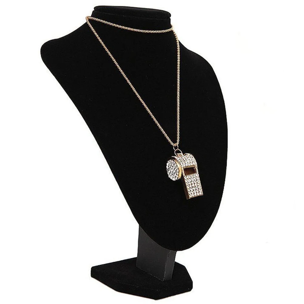 Модная женская форма свистка горный хрусталь подвеска с инкрустацией длинное Подарочное ожерелье-цепочка Новинка