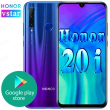 Küresel firmware orijinal HONOR 20i honor 10i SmartPhone honor 20 lite 6.21 inç Kirin 710 Octa çekirdek yüz parmak izi kilidini