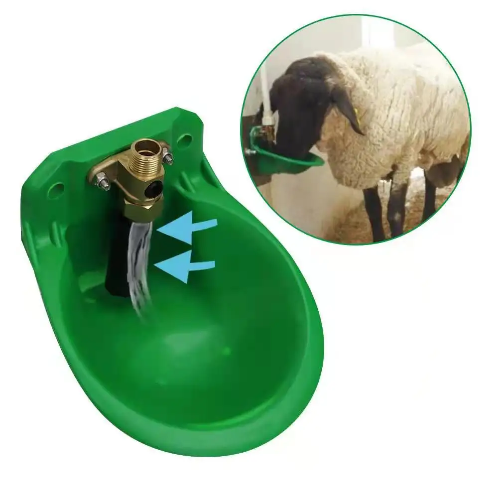 Bebedero de ovejas duradero automático, taza Catter, tazón para beber de cabra, caballo, herramienta alimentadora de agua, uso de plástico para granja de animales de vaca