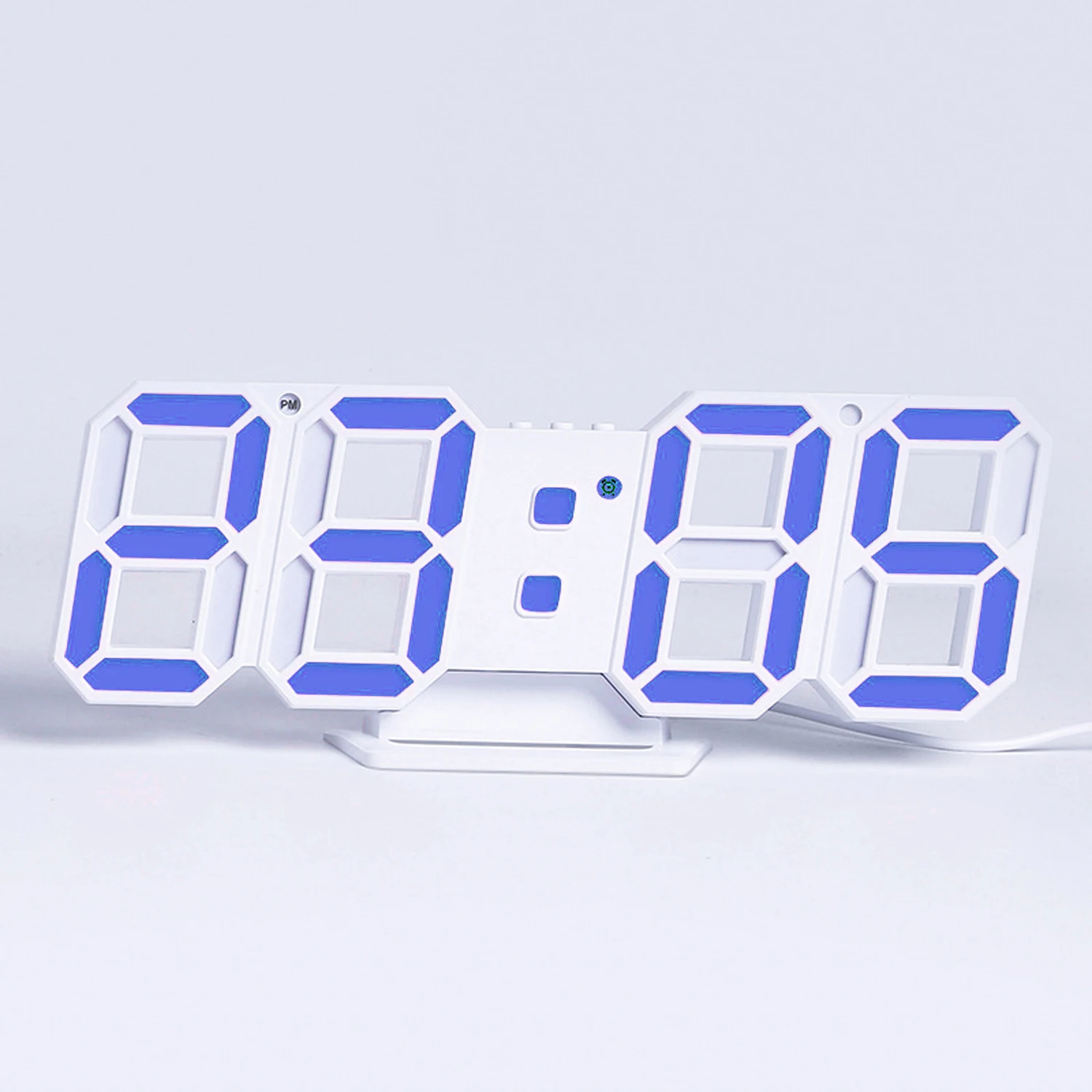 Цифровой будильник 3D светодиодный настольный цифровые часы электронные настенные светящиеся Подвесные часы с температурным дисплеем