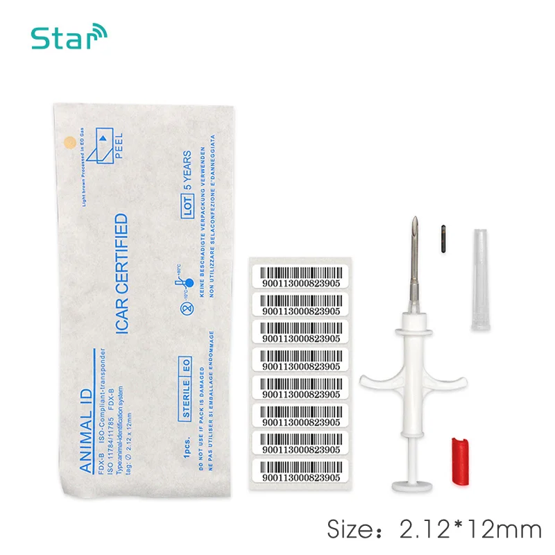 mm Pet Microchip Animal Syringe ID Chip RFID ISO FDX-B