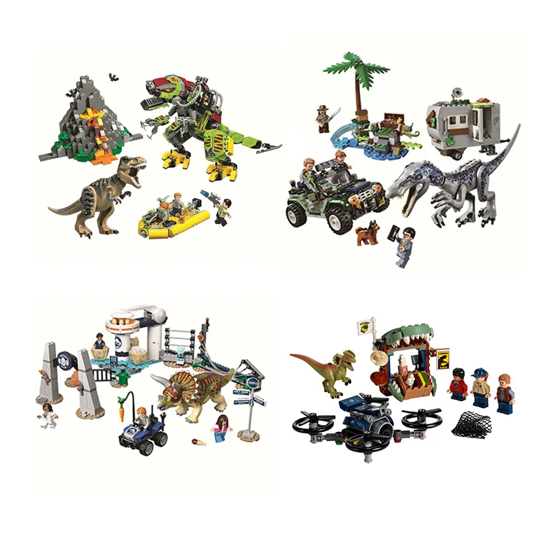 Коллекция 75938 года, конструктор из фильма «Мир Юрского периода», динозавр Т. Рекс против динозавра-меха, строительные блоки, кирпичи, игрушки, Рождественский подарок для детей