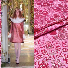 1 метр жаккардовая парча для шитья крашеная Пряжа Ткань металлические ткани пальто ткань для лоскутного шитья костюм рукоделие сделай сам