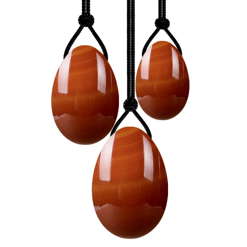 Natural Rose Quartz Yoni Egg Jade Eggs Women Kegel Exerciser Jade Massager Vaginal Muscles Tightening Ball Crystal Kegel Eggs