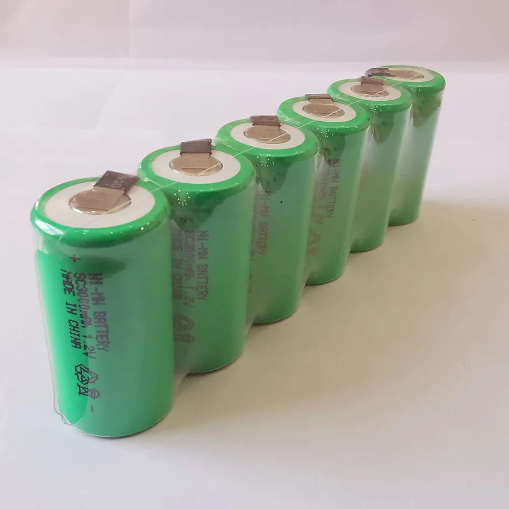 Достаточно емкие 20 шт никель-металл-гидридные SC3000mah высококачественные 1,2 в 10C аккумуляторные батареи для электроинструментов электрическая дрель пылесос