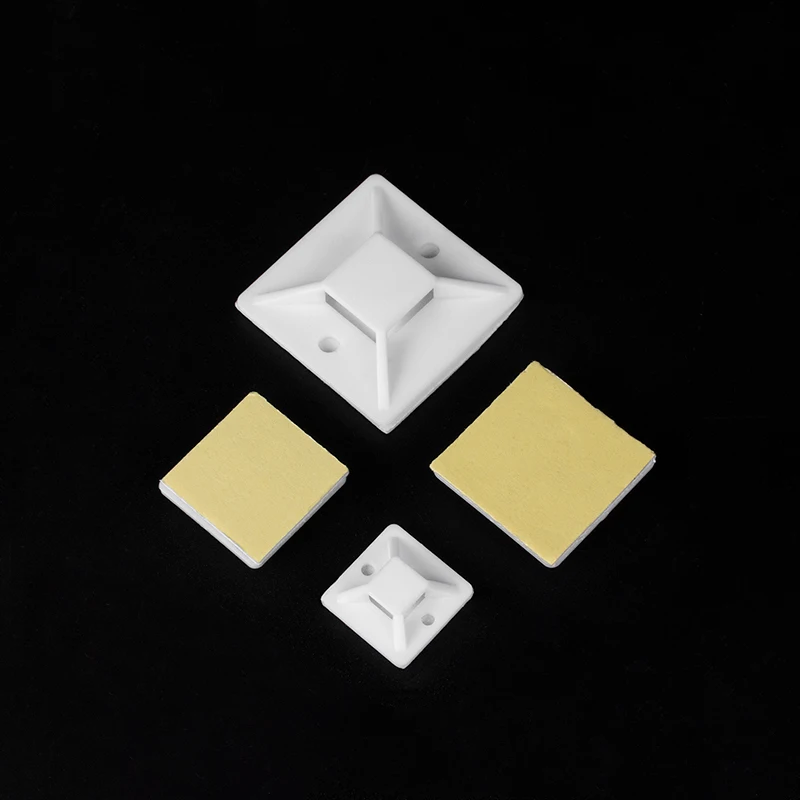 Removable Wall Bracket Yellow Glue Self Adhesive Cable Tie Base fixation de si&egrave;ge voiture pinces si&egrave;ge cable tie organizer cable tie mounts stainless steel bracket