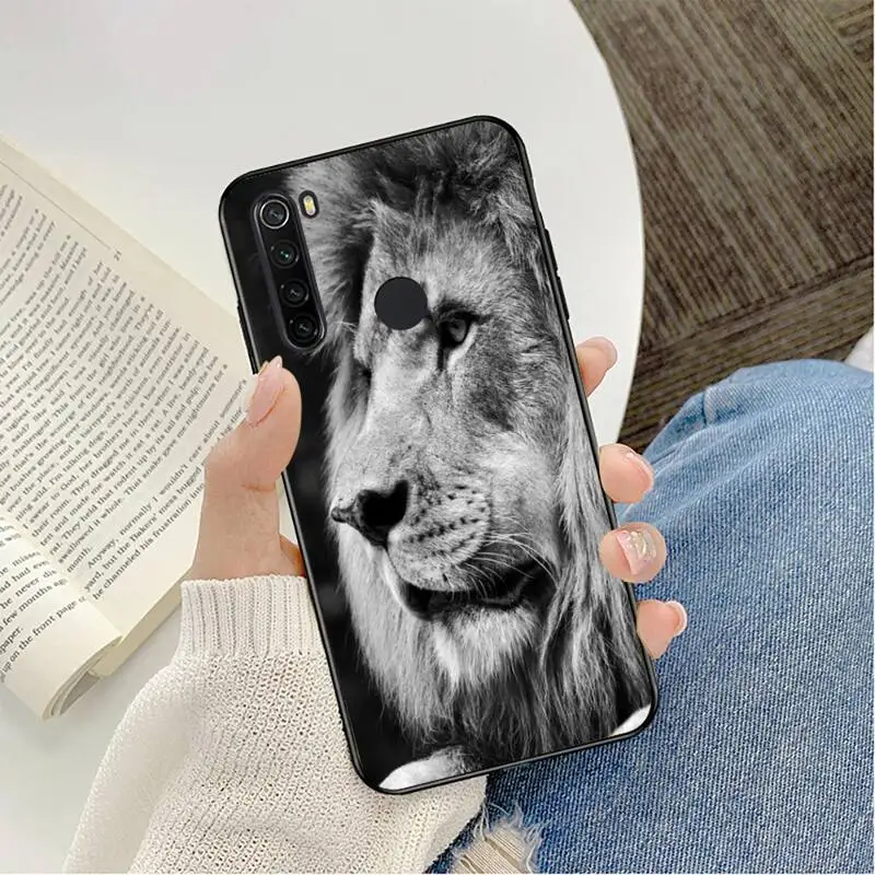 xiaomi leather case YNDFCNB Hung Dữ Sư Tử Khách Hàng Ốp Lưng Điện Thoại Redmi Note 8Pro 8T 6Pro 6A 9 Redmi 8 7 7A Note 5 5A Note 7 xiaomi leather case hard Cases For Xiaomi