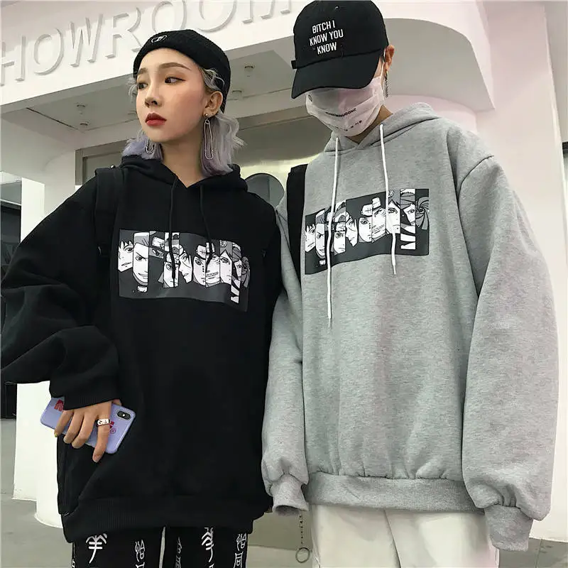 Naruto Anime Hoodie Men And Women Laziness-Style CEC Korean-style Loose-Fit Students Spring And Autumn Thick-Clothes INS Fashion