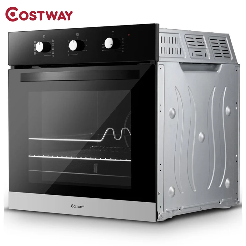 

Costway 24" Electric Built-in Single Wall Oven 220V Buttons Control 9 Cooking Modes Kitchen Appliances Electric EP23613