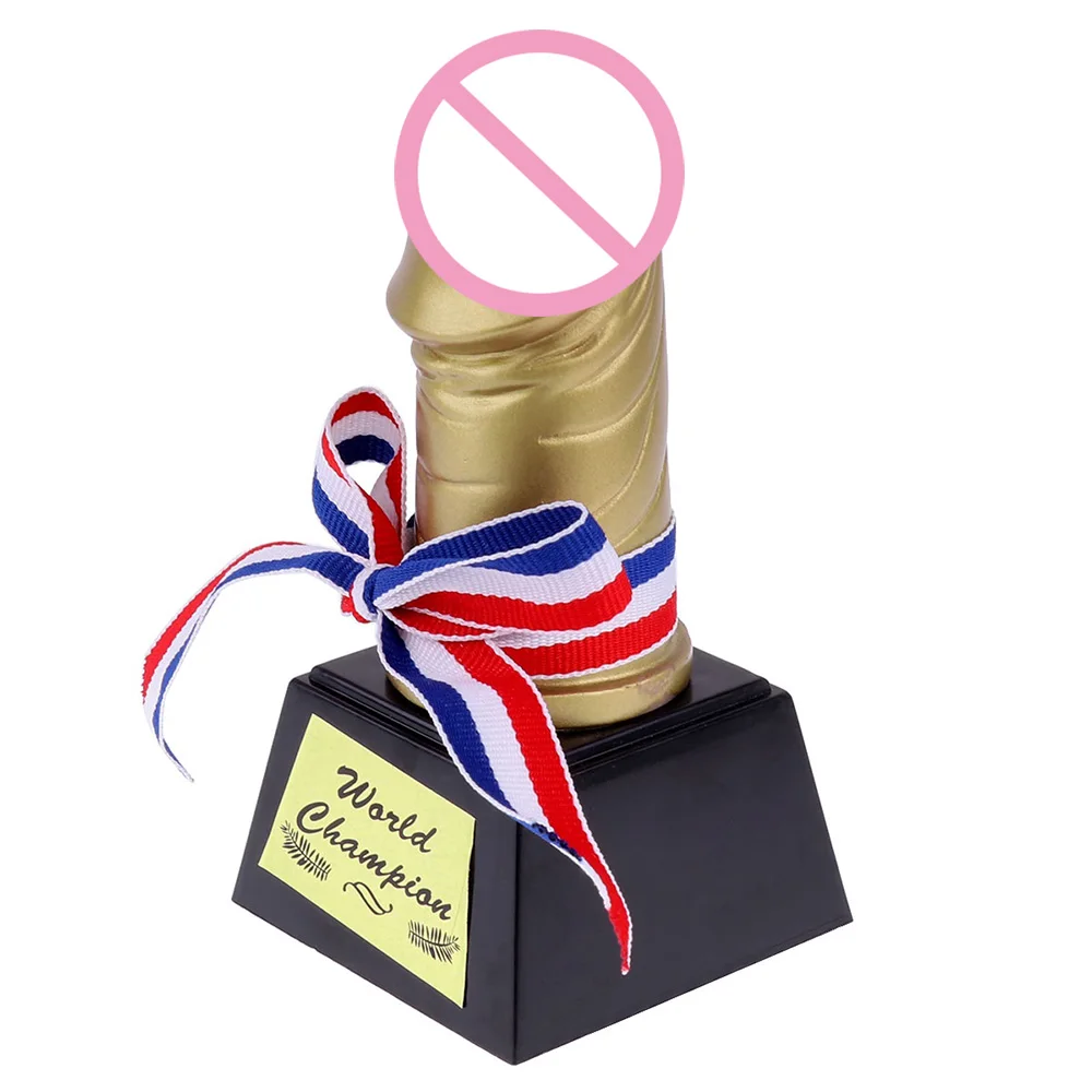 Funny Party Creative Novelty Golden Hen Stag Party Trophy Funny Prop Accessories Toys for Bachelor Party Hen Party Accessory