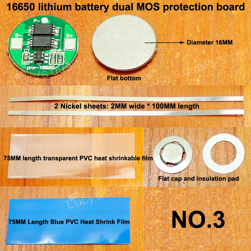 10 компл./лот 16650 литий Батарея двойной Mos доска Diy фитинги с Никель лист 4 2 v Диаметр