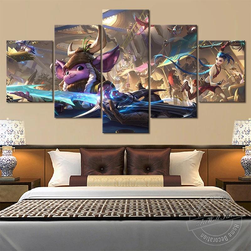 Yuumi Jinx Affiche Murale De Jeu Lol Peinture Sur Toile Art Mural Nouvelle Saison Decor De Salon Cadeau D Anniversaire Aliexpress