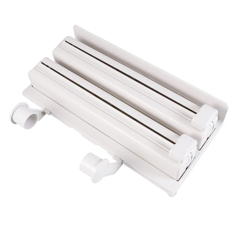 

1Pcs Kitchen Paper Towel Holder Plastic Triple-Layer Portable Slicer Roll Paper Shelf Wrap Holder Tin Paper Holder