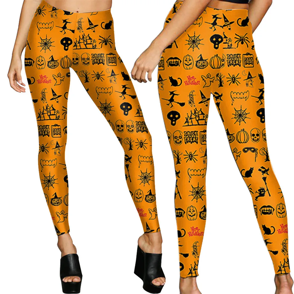 Women Pants Halloween High Waist Pants For Women Pantalones Mujer